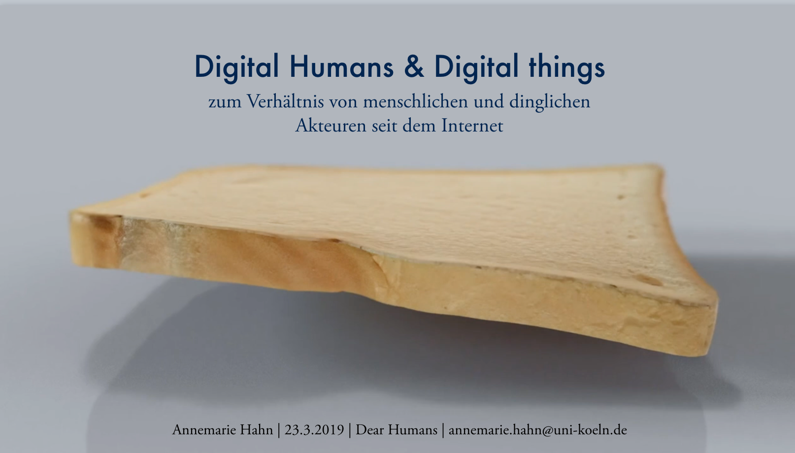 Digital Humans & Digital Things. Zum Verhältnis von menschlichen und dinglichen Akteuren seit dem Internet